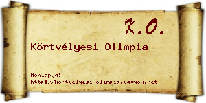Körtvélyesi Olimpia névjegykártya